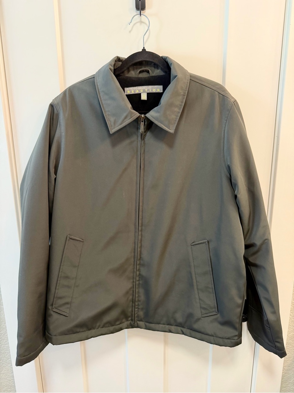 Kenneth Cole Reaction Men's Slate Gray Lightweight Zip Jacket